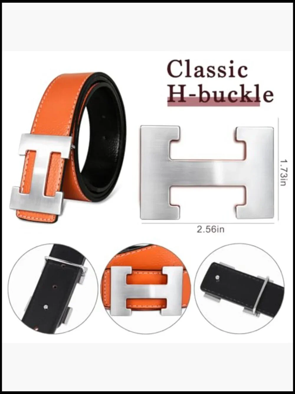 Genuine Leather Dress Belt Business Automatic Ratchet Belt